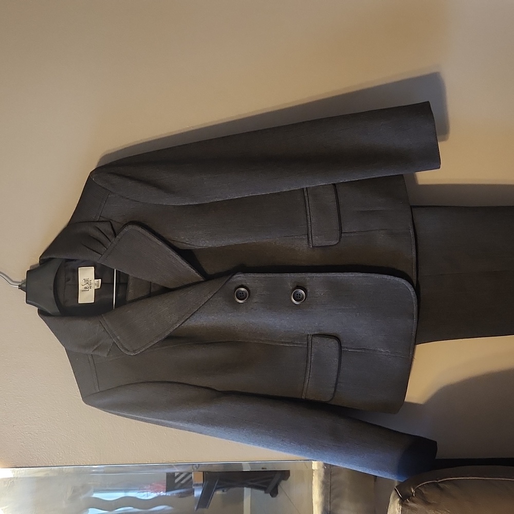 Le Suit Pants Suit, 6P, Dark Brown
